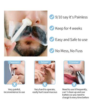 Oakeer 40 Pcs Nose Wax Sticks - Hair Removal Applicators for Nostril & Ear - 40 Count - Buy Online on SooperMarket.com