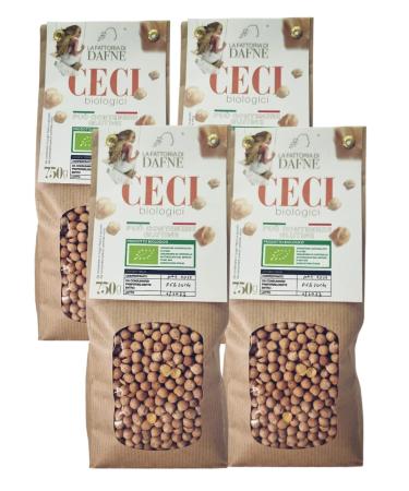 Organic Smooth White Chickpeas Sultano Variety Chickpeas Pack of 4 packs of 750 gr