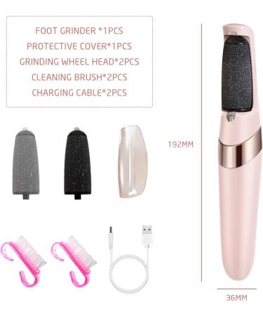 1 Piece Electric Foot Grinder Automatic Pedicure Tool Rechargeable Waterproof Hard Skin Remover with 2 Foot Grinders and 2 Cleaning Brushes for Calluses and Cracked Heels Foot Care - Buy Online on SooperMarket.com