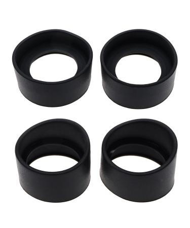 4PCS Eyepiece Cover for 32-36mm Stereo Microscope Eyepieces Soft Rubber Eyepiece Eye Guards Cups Shield 2PCS Oblique Angle & 2PCS Flat Angle Black
