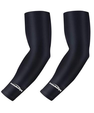 Coolomg Arm Sleeves Growlings UV Protection Compression Sleeves Slide Bandage Armschoner Bicycle Volleyball Basketball Handball for women men XS-XL S Black_n