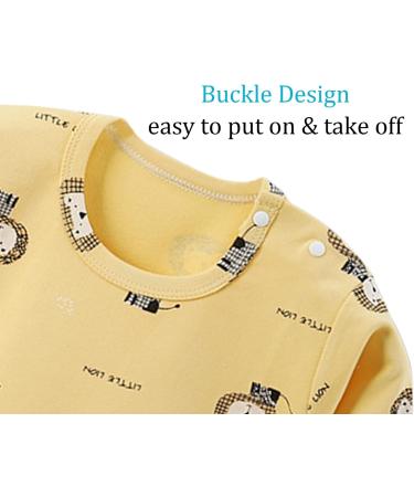 YANWANG 100% Cotton Baby Pajamas Set | Long Sleeve Sleepwear | 1-2 Years | Lion Design - Buy Online on SooperMarket.com