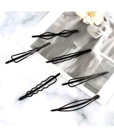 24PCS Hair Clips 8 Styles Hair Grips Hair Pins Hair Styling Accessories Hair Barrette Clips for Women Girls DIY Black - Buy Online on SooperMarket.com