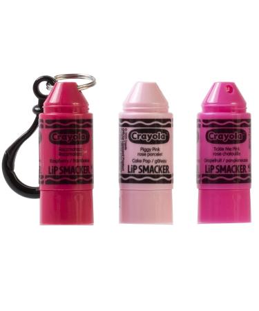 Lip Smacker Crayola Crayon Stackable Flavored Clear Balm Pink Pinks 0.03 Ounce - Raspberry, Grapefruit, Cake pop - 3 Count - Buy Online on SooperMarket.com