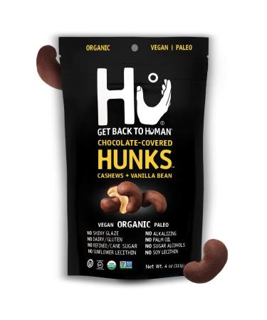 Hu Hunks Vegan Chocolate Covered Cashews With Vanilla Bean | 2 Pack | Non-GMO, Gluten Free, Paleo, Organic Dark Chocolate 2pack Cashew