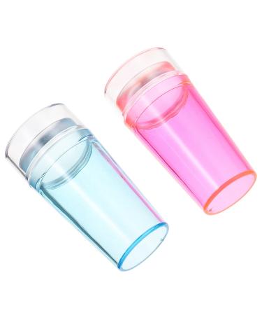 Minkissy tool 2 sets jelly nail art stamper silicone nail art stamper k With Sandy Nagel Sucber Diy Nail Art Tools for Nail Punch polishing pink blue nail tools as shown 1