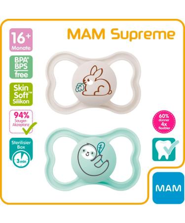 MAM Day & Night Air Silicone Pacifiers 16+ | 4-Pack with Sterilizer Boxes - Perfect for Baby Care - Buy Online on SooperMarket.com