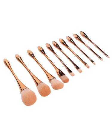 Professional 10-Piece Rose Gold Makeup Brush Set | Eye Shadow Concealer & Blusher Brushes for Flawless Application - Buy Online on SooperMarket.com