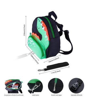 Small Dinosaur Toddler Backpack with Safety Leash | Age 1-2 Years | Green - Buy Online on SooperMarket.com