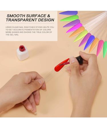 50pc Clear Fan-shaped Nail Art Swatches Sticks for Practice and Display - Keilend - Buy Online on SooperMarket.com