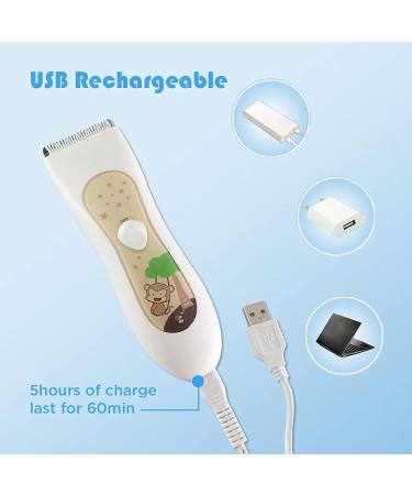Hztyyier Quiet Baby Hair Trimmer - Waterproof Clipper for Kids, Home Use - Buy Online on SooperMarket.com