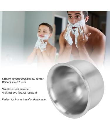 Professional Shaving Foam Mug - Portable Stainless Steel Shaving Bowl for Home & Travel - Buy Online on SooperMarket.com