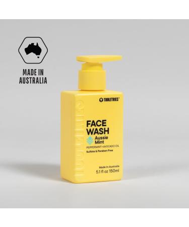 Tooletries Hydrating Men s Face Wash - Aussie Mint Scent | Sulphate & Paraben Free | Moisturising Peppermint & Avocado Oil | Naturally Foaming Deep Cleansing - 150ml - Buy Online on SooperMarket.com