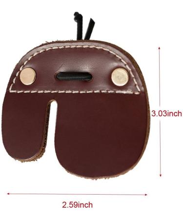 CyberDyer Cow Leather Archery Finger Tab for Recurve Bows - Brown | Hunting Finger Protector - Buy Online on SooperMarket.com