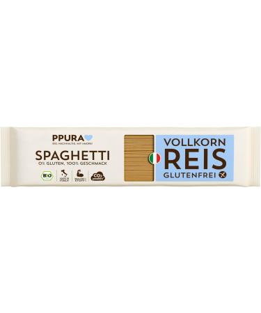 PPURA BIO Spaghetti from wholemeal rice - gluten -free |400g pasta |100% natural without color and preservatives |Italian pasta |Bronze process |Zero Foodwate