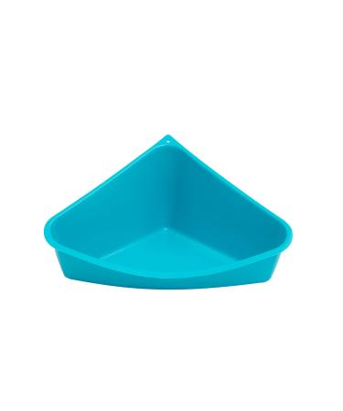 Lixit Corner Litter Pan for Ferrets, Rabbits, Rats, Guinea Pigs and Other Small Animals. Blue Pack of 1