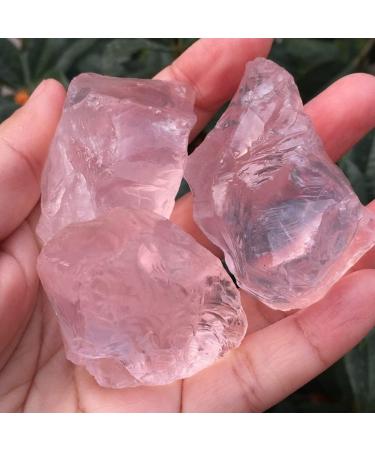 Natural Crystal Rough 3pcs Natural Pink Rose Quartz Crystal Rough Gemstone Specimen - Buy Online on SooperMarket.com