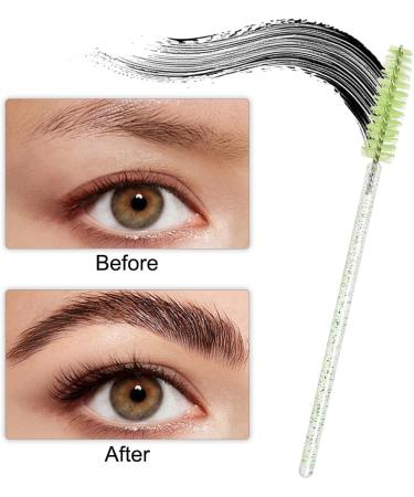 XPP Disposable Eyelash Brushes 100PCS - Crystal Green Mascara Wands for Brow Spoolie and Castor Oil Application - Buy Online on SooperMarket.com