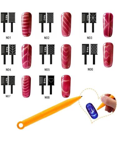 Dekaim 9Pcs Cat Eye Magnetic Nail Polish Set - 3D LED UV Gel Art Tools for Stunning Manicures - International Shipping - Buy Online on SooperMarket.com