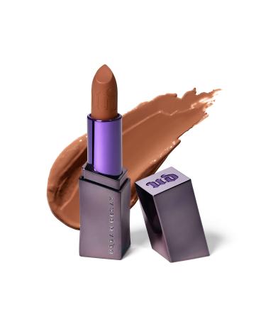 URBAN DECAY Vice Hydrating Lipstick - 35 Shades Available - Longwearing Lip Color - Moisturizing & Creamy Formula with Aloe Vera + Avocado Oil - 0.11 Oz Depends On Traffic (medium warm nude - cream finish)