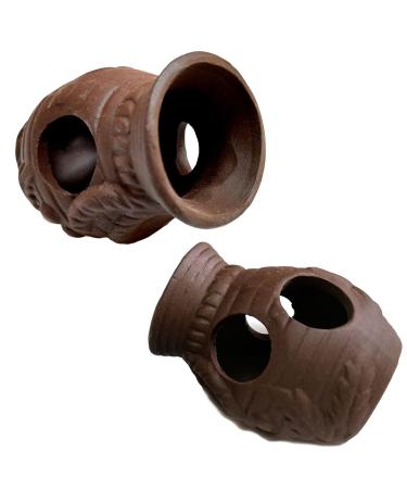 Orgmemory ceramic hiding 2 pieces fish tank accessories cave decoration fish at home aquarium cave aquatic animals aquarium ceramic decoration for aquarium decoration (pot)