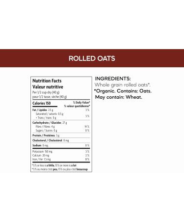 Nature's Path Organic Old Fashioned Oats Oatmeal 510 g (Pack of 6) Non-GMO - Buy Online on SooperMarket.com