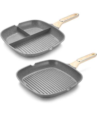 DELURA Saucepan Multi-Purpose Durable Frying Pan 3-in-1 Steak Breakfast Skillets Omelet Saucepan Cooking Pot Kitchen Cookware Utensils Pot - Buy Online on SooperMarket.com