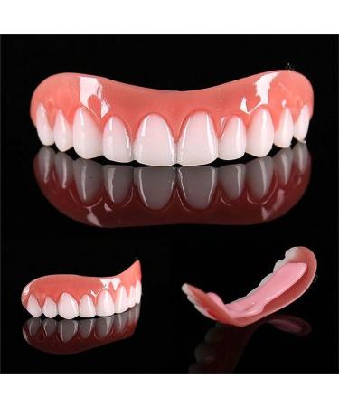 Fake Teeth Upper and Lower Veneer Dentures (2PCS) for Men and Women - Buy Online on SooperMarket.com