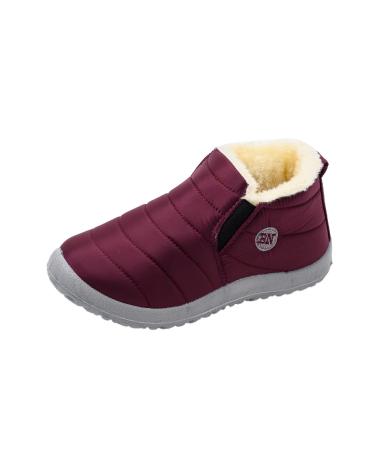 Rytejfes winter shoes women lined winter comfortably lined outdoor ankle boots boots stylish snow leisure flat women's shoes shoes slippers hiVer warm gloves boots 37 EU red