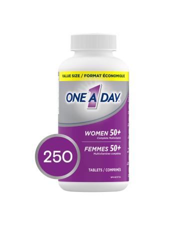 One A Day Multivitamin For Women 50 Plus-Daily Vitamins For Women With Vitamin A B6 B12 C D E Biotin Calcium Magnesium & Zinc Helps Support Immune Function Bone Health And More 250 Tablets