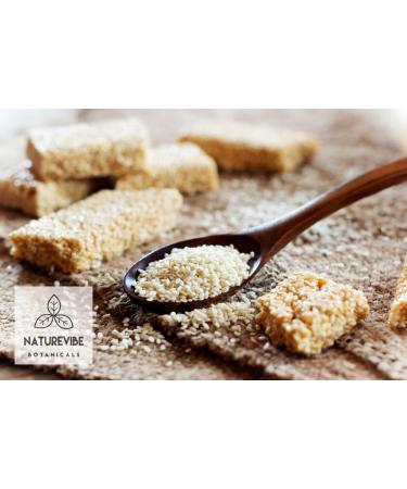 Naturevibe Botanicals Organic White Sesame Seeds - 1lb | Gluten-Free, Non-GMO, Keto Friendly - Buy Online on SooperMarket.com