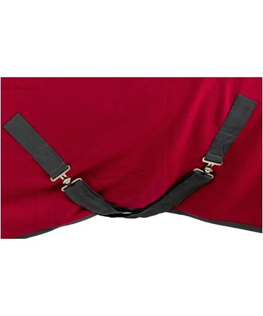 Marengos Sweat Rug - Breathable Fleece Transport Blanket for Horses with Removable Cross Strap - Pomegranate 115cm - Buy Online on SooperMarket.com