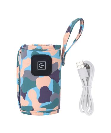 TSLBW Baby Bottle Warmer Bag Portable USB Bottle Warmer 3 Gear Adjustable Infant Milk Warmer Infant Feeding Bottle Maintain Perfect Temperature for Night Feeding Home Outdoors Travel (Blue)
