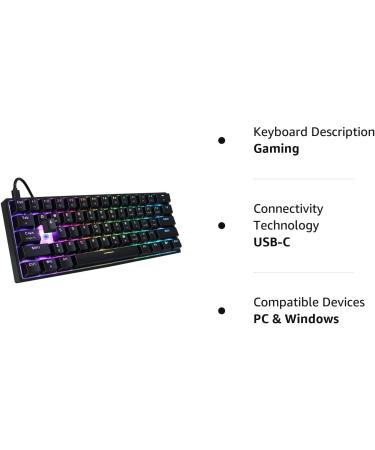 FANTECH MAXFIT61 RGB Wired Mechanical Keyboard - BlueSW(Clicky)-Black - Buy Online on SooperMarket.com