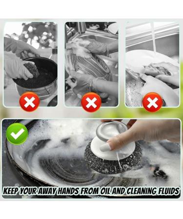 GIISH Stainless Steel Scrubber Heavy Duty Pot Scrubbers Dish Scrubber with Handle Cleaning Brush Wash for Dish - Buy Online on SooperMarket.com