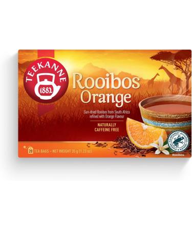 Teekanne Rooibos Refined with Orange Infusion Tea Sun Dried Rooibos from South Africa 20 Teabags - Buy Online on SooperMarket.com