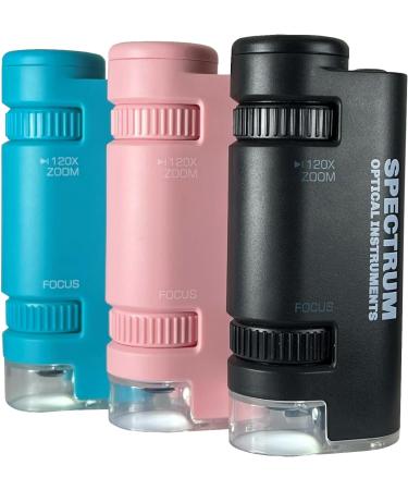 EasyMicro 60x-120x LED Lighted Zoom Microscope - Black | High-Quality Magnification Tool - Buy Online on SooperMarket.com