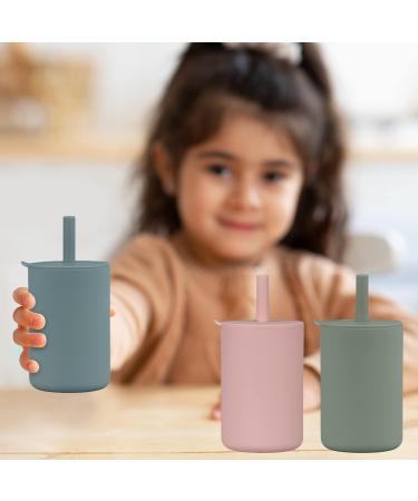 Baby Sippy Cup 2 Pack Silicone Trainer Cup for Toddlers - Unbreakable, Spill Proof, Non-Slip Handles - 6 oz - Boys & Girls (Ether & Sage) - Buy Online on SooperMarket.com