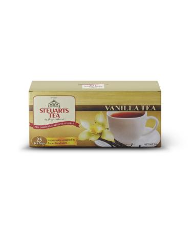 Steuarts Tea - Vanilla Flavoured Ceylon Black Tea bags 25 count 30g
