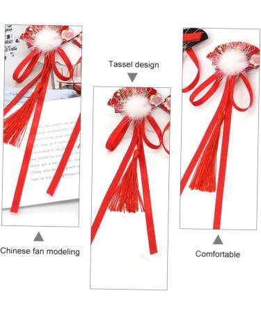 ibasenice 3 Pairs Children's Hairpin Butterfly Hair Clips Chinese New Year Hair Clips Hair Clip Accessories Polymer Clay Cane Styling Hair Clips Decor Red Fabric Ribbon Woman Chinese Style - Buy Online on SooperMarket.com
