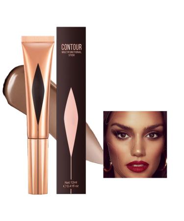 Tongyend Liquid Contour Beauty Wand Blush Stick Cream Contour Stick and Highlighter with Cushion Applicator Long Lasting Face Blush Illuminator Makeup Stick Liquid Bronzer Super Silky(Contour 05) Contour 05 10 g (Pack of 1)