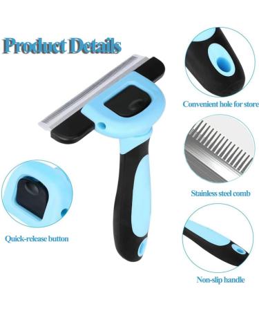 HZPolang Deshedding Tool for Dogs - Pet Hair Remover Grooming Brush for Small, Medium & Large Breeds - Cats, Horses - Short or Long Hair Deshedder - Buy Online on SooperMarket.com
