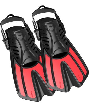 Diving Fins Snorkeling Gear | Swim Fins Open Adjustable for Adults, Men, Women, Children | Swim Flippers S/M (Adult US Size 4.5-8.5) - Pink - Buy Online on SooperMarket.com