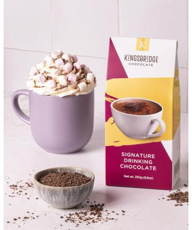 Kingsbridge 55% Dark Belgian Chocolate Luxury Hot Chocolate Flakes | 250g Dark Chocolate 1 Pack - Buy Online on SooperMarket.com