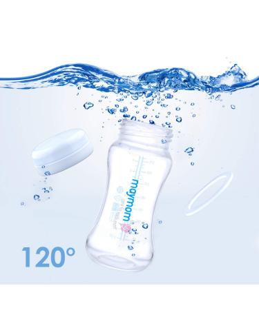 Maymom Wide-Mouth Milk Storage Collection Bottle with Travel Cap and Sealing Ring - Compatible with Spectra S1 S2, Avent, Motif, Twist, Ameda MYA Bottles - 4pc Pack - Buy Online on SooperMarket.com