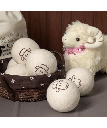 6Pack Wool Dryer Balls Reusable Reduces Clothing Wrinkles and Saves Drying Time Wool Balls Replaces Dryer Sheets Wool Balls for Dryer Laundry Balls for Dryer(#1) - Buy Online on SooperMarket.com