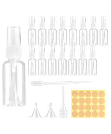 RVLZKCPG 16 pieces spray bottle Transparent atomizer spray bottle 50ml spray bottle empty small spray bottle reusably portable small spray bottles for filling with funnel and label