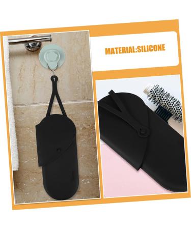 Mikinona 2pcs Black Storage Bag Hair Curler Pouch Hair Iron Silicone Bag Hair Rollers 29.50X13.50X2.00CM Black - Buy Online on SooperMarket.com