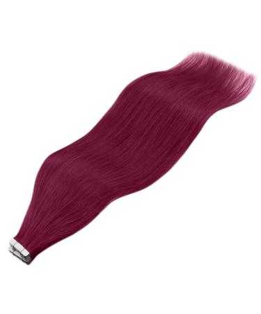 Shop Youngsee Burgundy Tape In Extensions - Real Hair 50cm 10 Pcs Invisible Skin Weft #530 - International Shipping Available - Buy Online on SooperMarket.com
