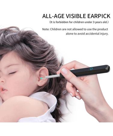 BTSEURY Rechargeable Wireless Visual Ear Cleaner - Ear Wax Remover Tool for Earwax Cleaning in Black - Buy Online on SooperMarket.com